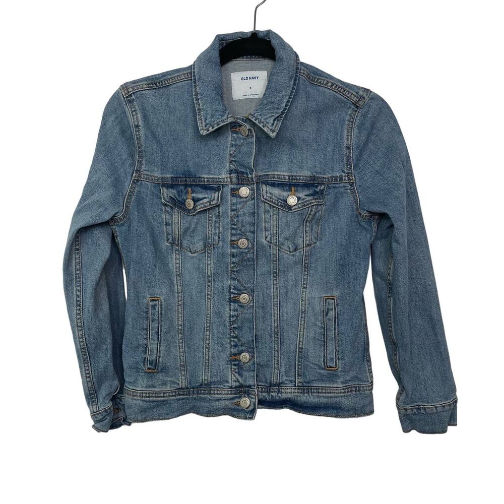 Old Navy Jacket‎ Long Sleeves Button Front Pockets Denim Medium Wash Trucker S